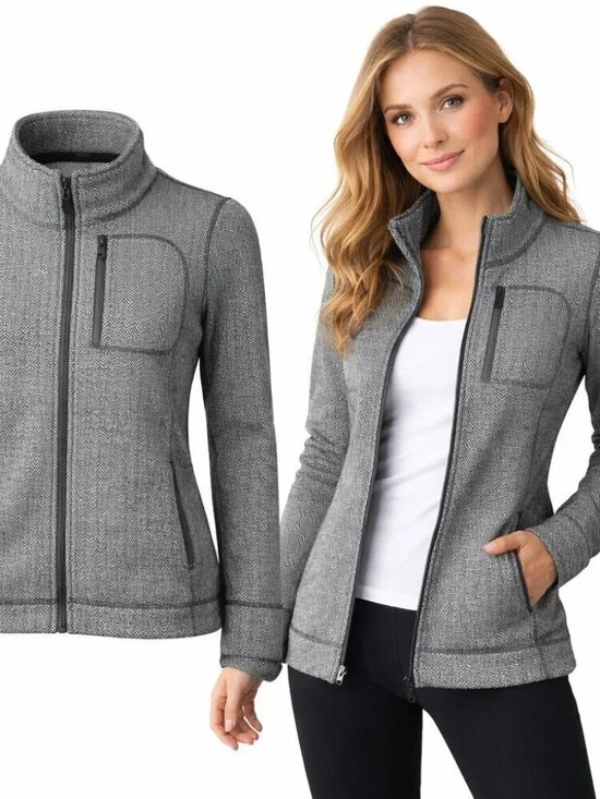 Marc New York Andrew Marc Jackets & Blazers - MARC NEW YORK Black & White Full Zip Herringbone Activewear jacket - Like New